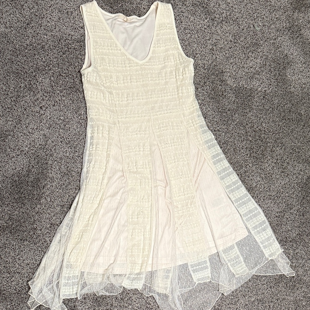 Rye Ivory Boho Sleeveless Midi Dress